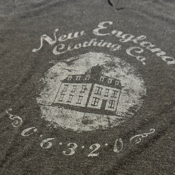 New England Clothing Co. Black Hoodie long sleeve tee Large - Picture 2 of 3